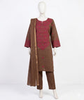 Embroidered Stitched 3 Piece Suit