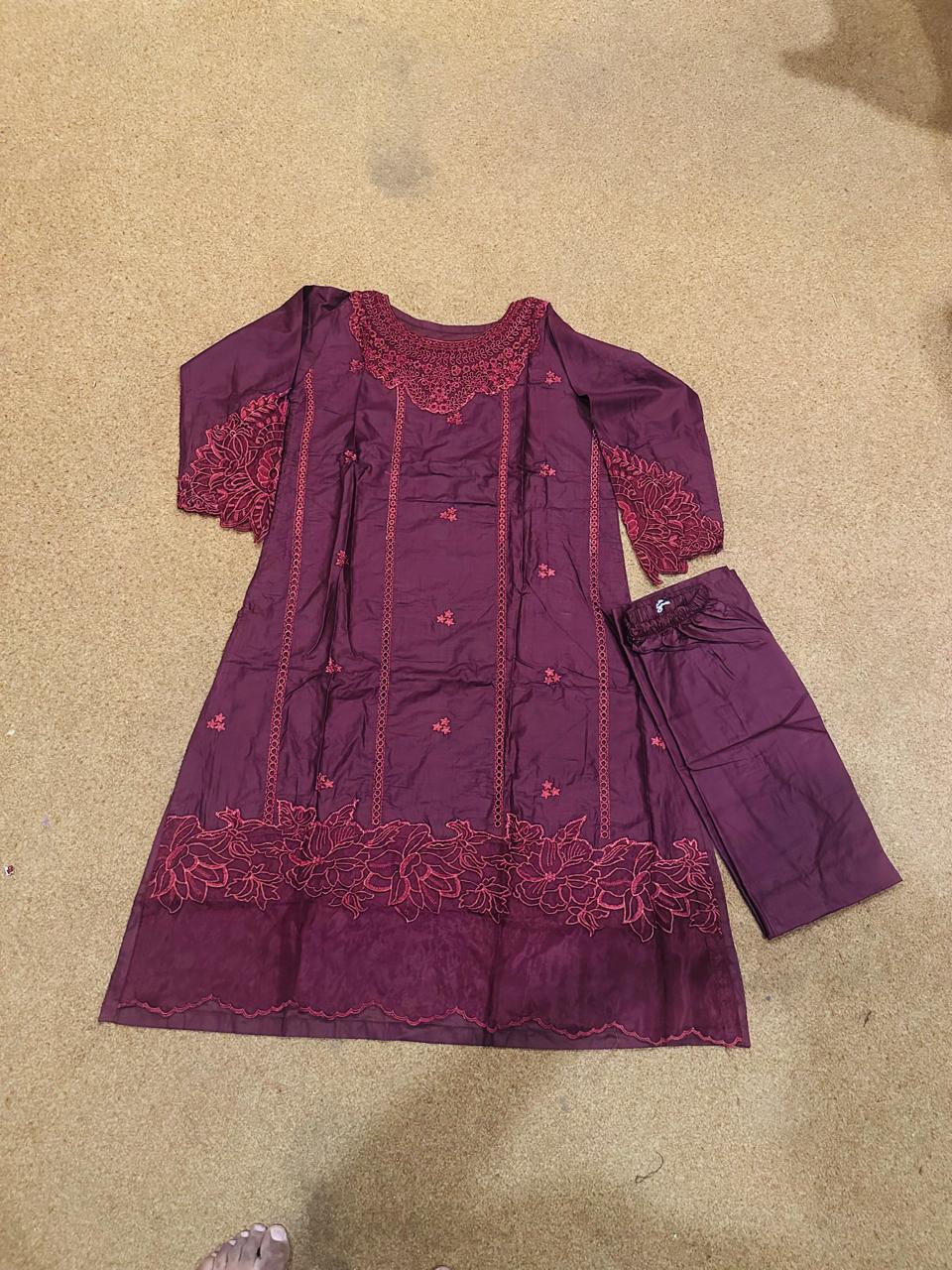 Elegant Embroidered Ready to Wear 2 Piece Dress Doc Mehron