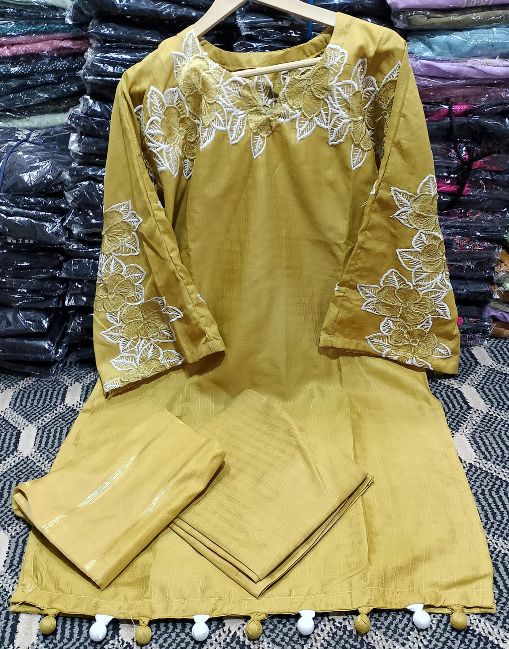 Embroidered Stitched 3 Piece Suit