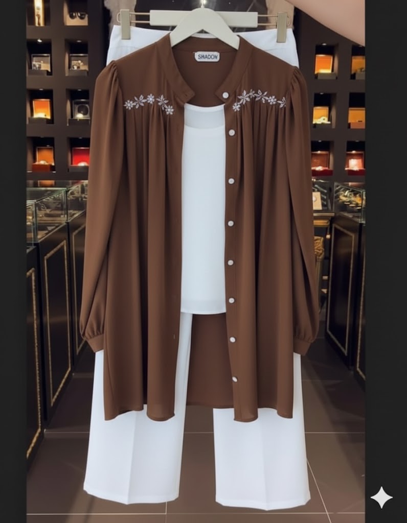 Korean Style 3 Piece Co-Ord Set brown