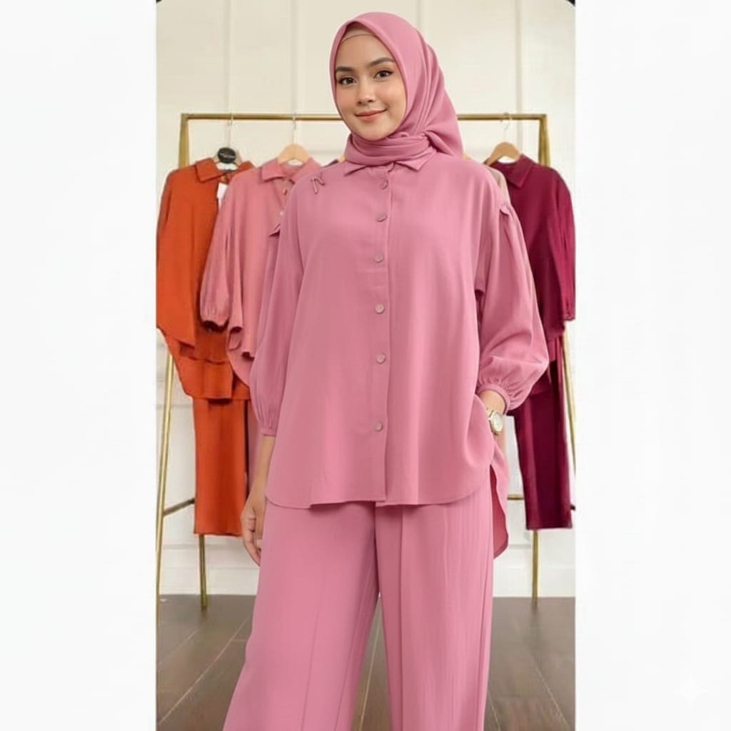 Mustard Elegance 2PC Set pink