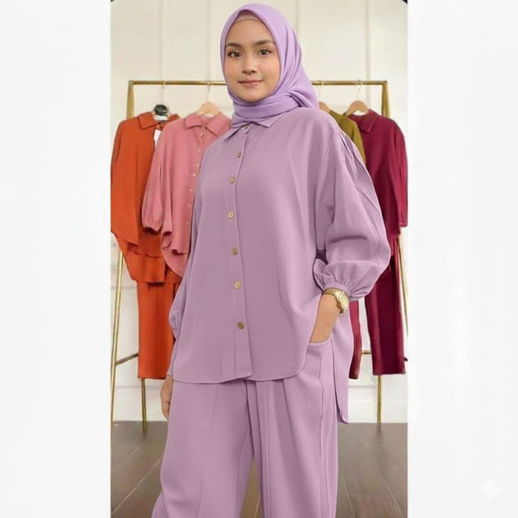 Mustard Elegance 2PC Set purple