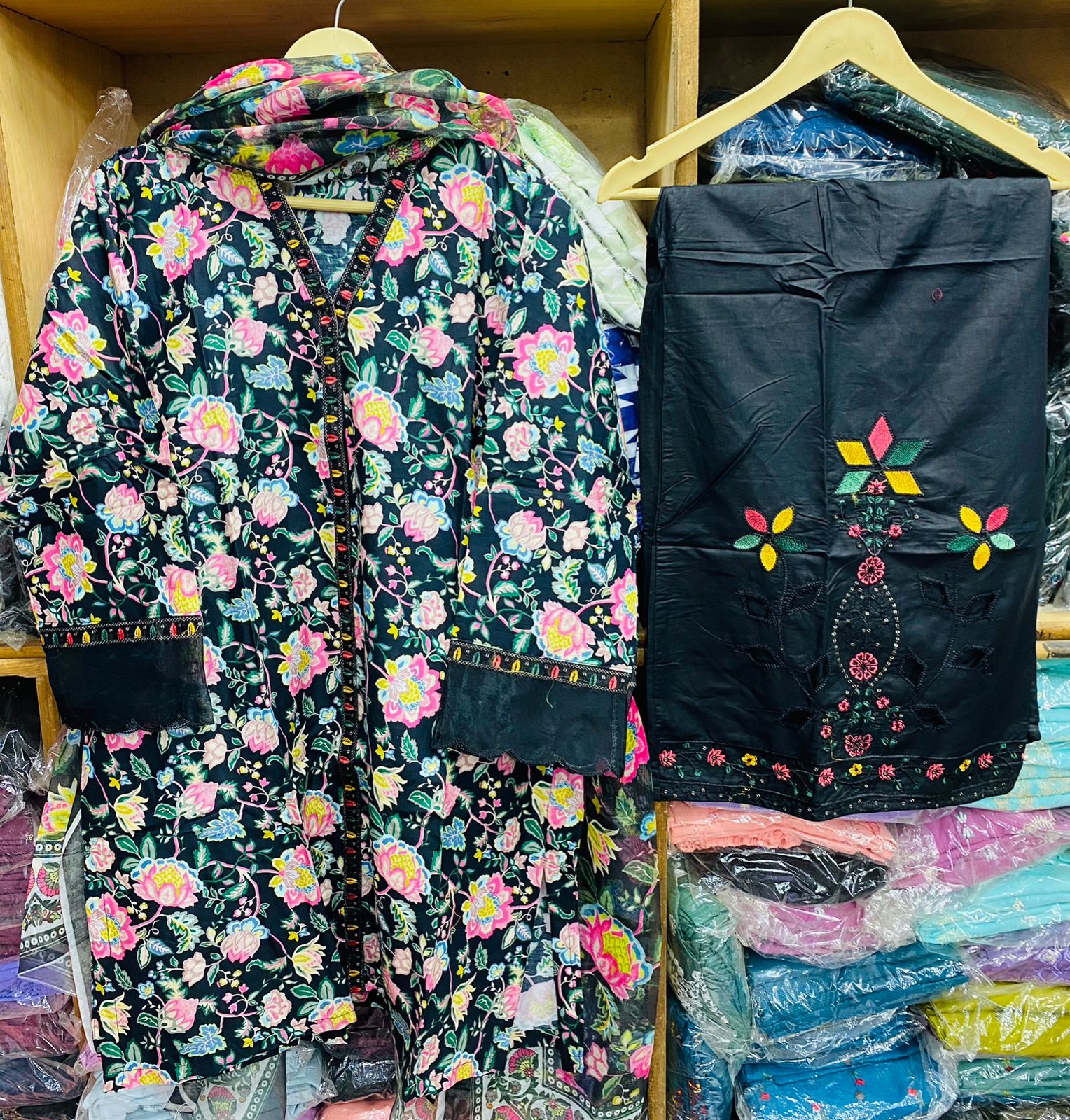 Embroidered Stitched 3 Piece Suit