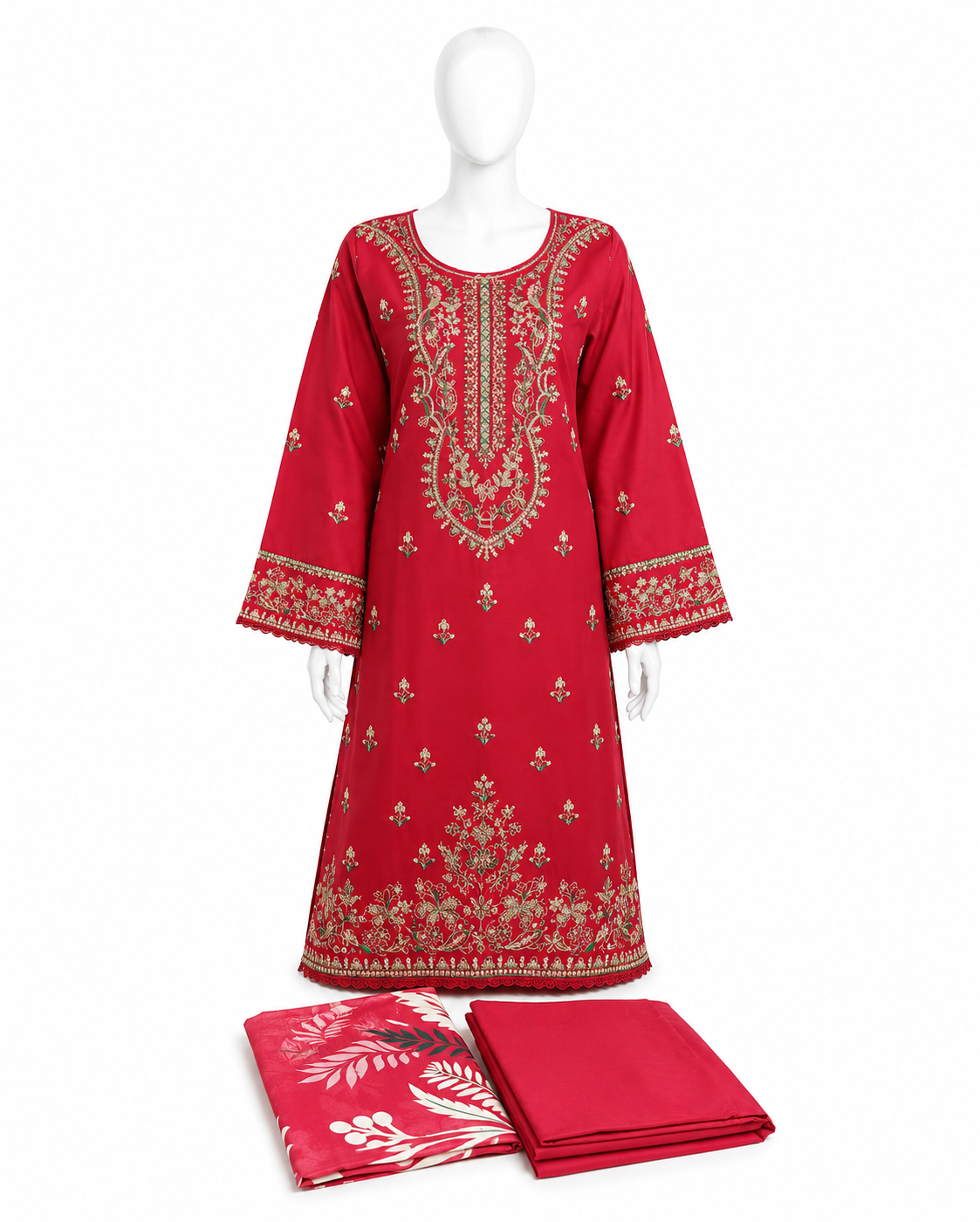 Formal Embroidered Party Wear 3-Piece