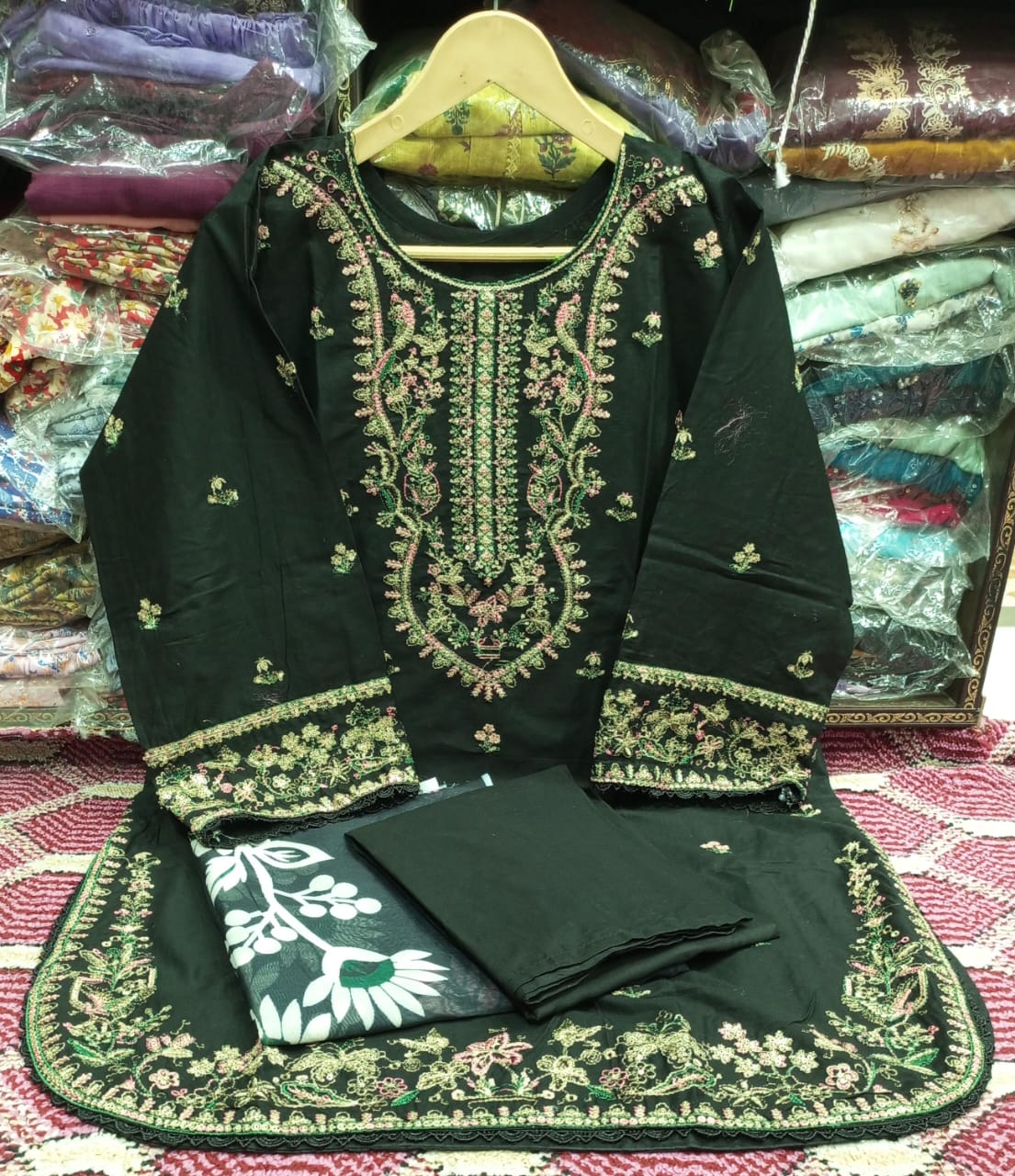 Formal Embroidered Party Wear 3-Piece