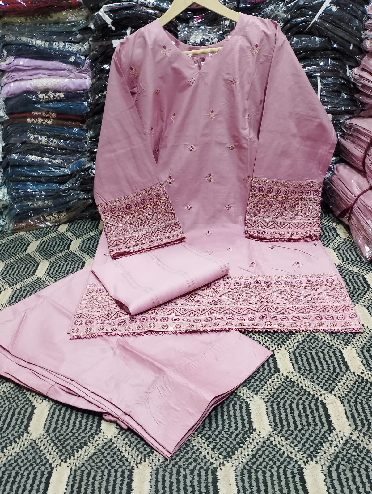 Women’s Cotton 3 Piece Embroidered