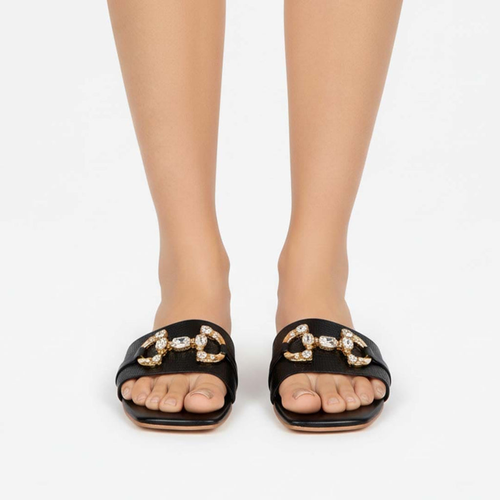 Embellish Slippers Black (Code: i#226)